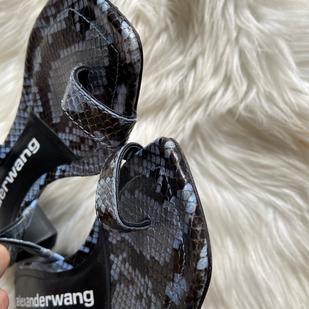alexander wang ellis snakeskin sandals size 36.5 - Picture 8 of 10